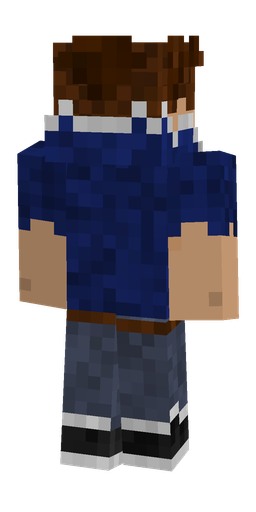 Blue skin: body, back render