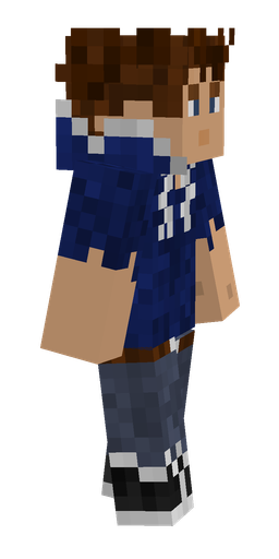 Blue skin: body, right side render