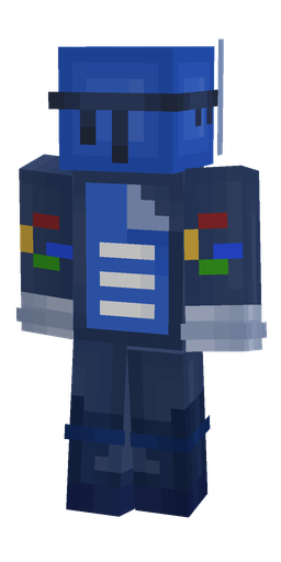 Blue skin: body, back render
