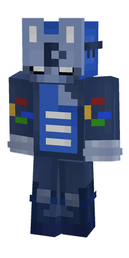 Blue skin: body, front render