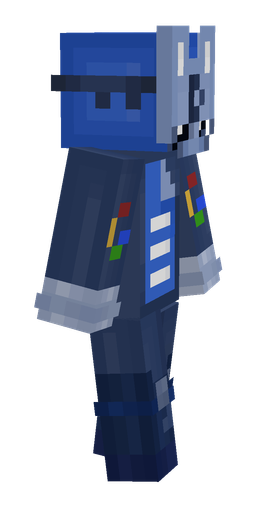 Blue skin: body, right side render