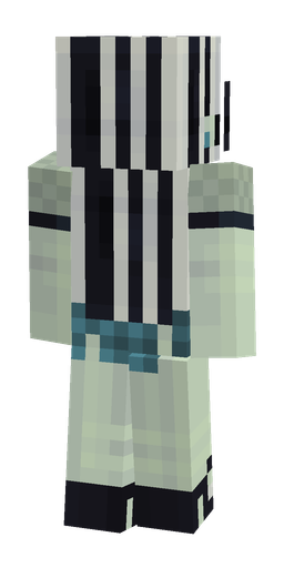 Blue skin: body, back render
