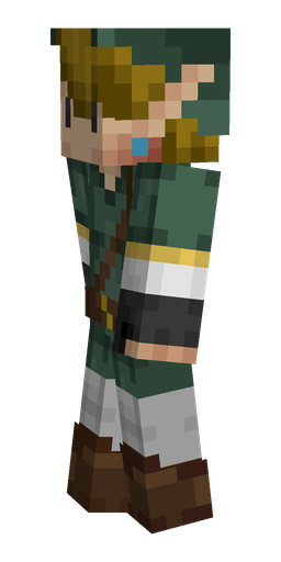Brown skin: body, left side render
