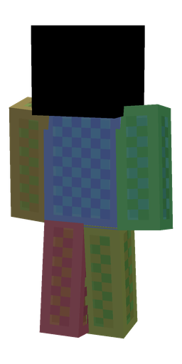 Blue skin: body, back render