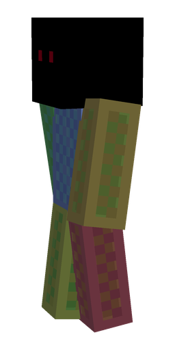 Blue skin: body, left side render