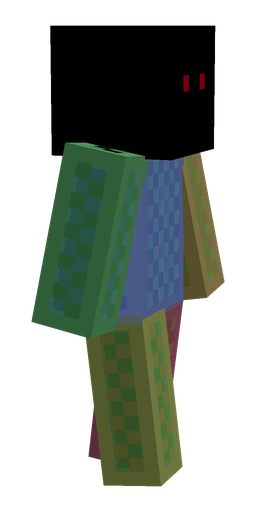 Blue skin: body, right side render