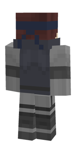 Black skin: body, back render