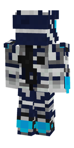 Blue skin: body, back render