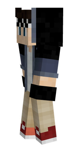 Black skin: body, left side render