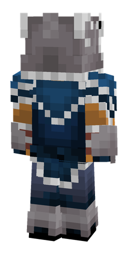 Blue skin: body, back render