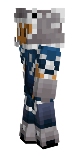 Blue skin: body, left side render