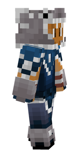 Blue skin: body, right side render