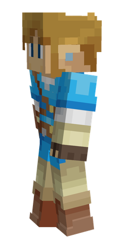 Blue skin: body, left side render