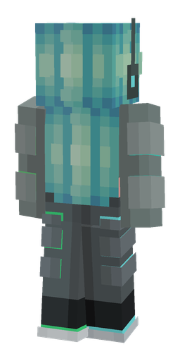 Blue skin: body, back render