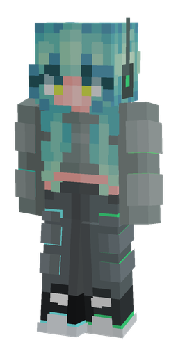 Blue skin: body, front render