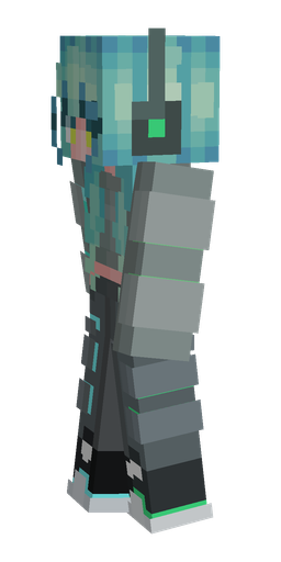 Blue skin: body, left side render