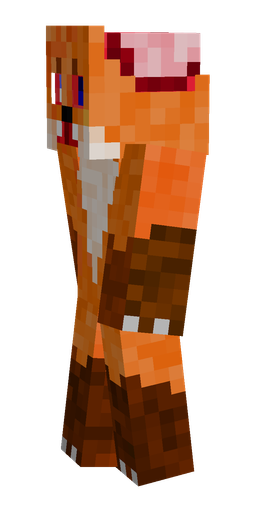 Brown skin: body, left side render