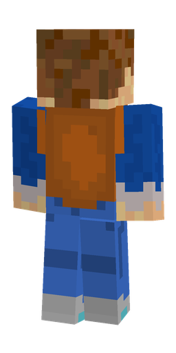 Blue skin: body, back render