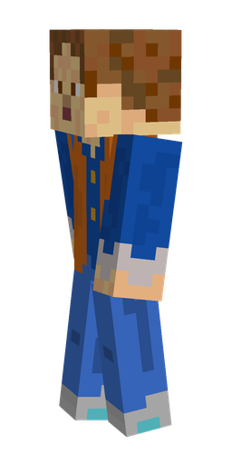 Blue skin: body, left side render
