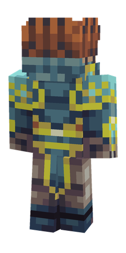 Blue skin: body, back render