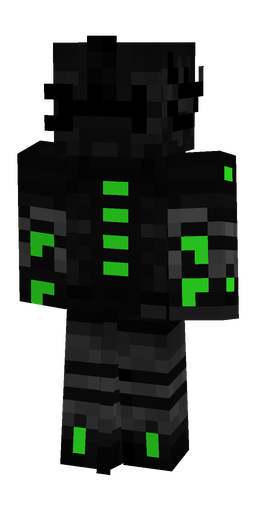 Black skin: body, back render