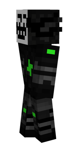 Black skin: body, left side render