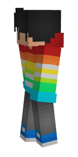 Black skin: body, left side render
