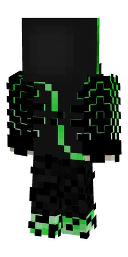 Black skin: body, back render