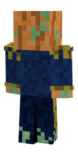 Blue skin: body, back render