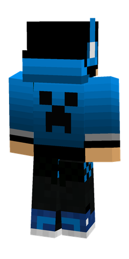 Black skin: body, back render