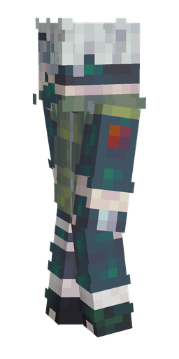 Blue skin: body, left side render