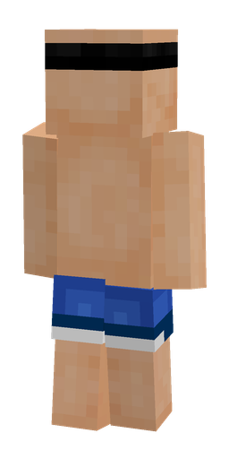 Blue skin: body, back render
