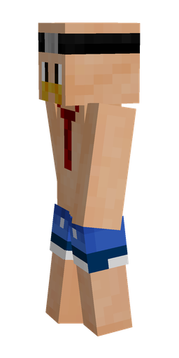 Blue skin: body, left side render