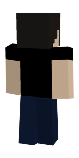 Black skin: body, back render