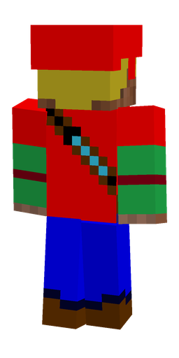 Blue skin: body, back render