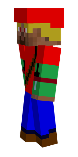 Blue skin: body, left side render