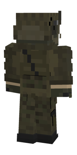 Black skin: body, back render