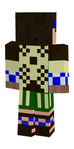 Black skin: body, back render
