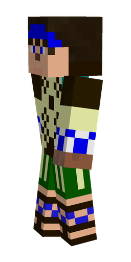 Black skin: body, left side render