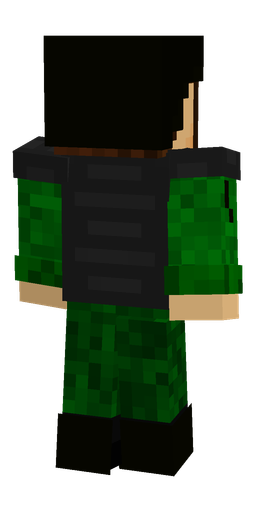 Black skin: body, back render