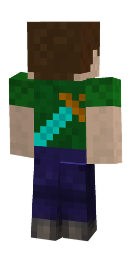 Blue skin: body, back render