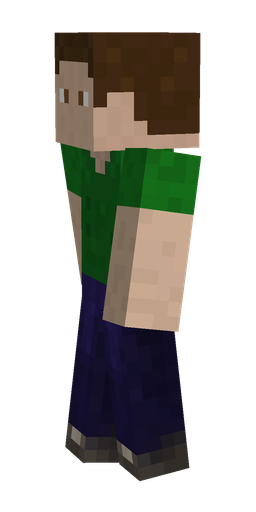 Blue skin: body, left side render