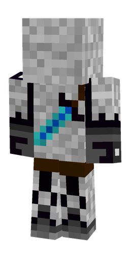 Black skin: body, back render