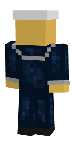 Black skin: body, back render