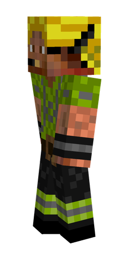 Black skin: body, left side render