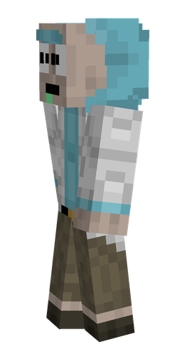 Blue skin: body, left side render