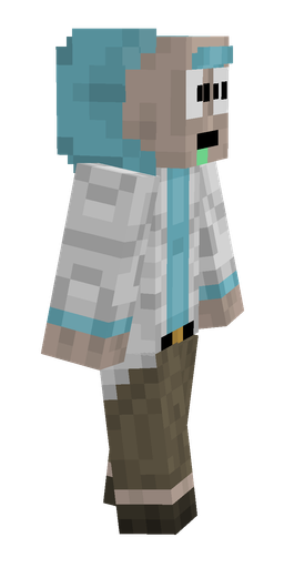 Blue skin: body, right side render