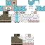 Blue skin: raw texture render