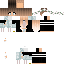 Black skin: raw texture render