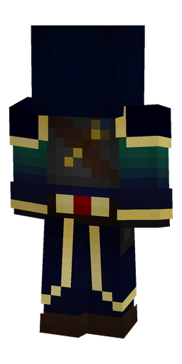 Black skin: body, back render